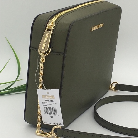 MICHAEL KORS LG EW CROSSBODY Bag Olive NWT - Picture 6 of 8